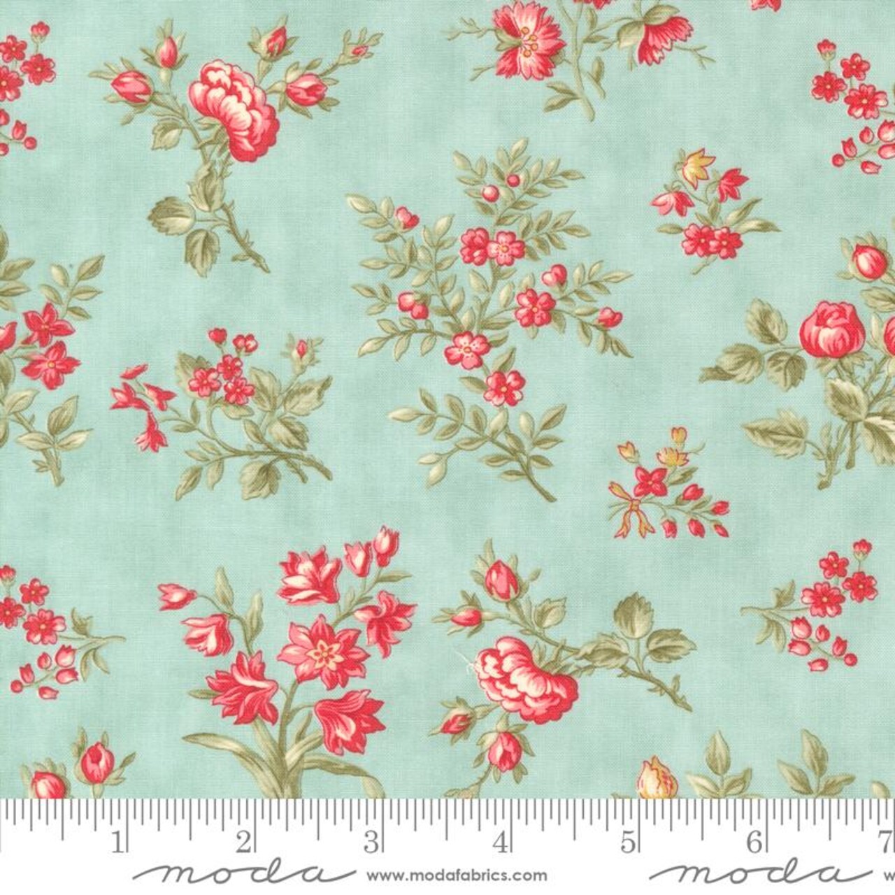 Fabric Moda Aqua Collections Etchings by the Quarter Yard 44331-12